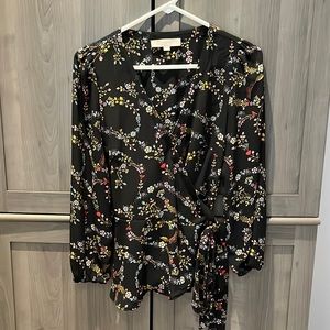 LOFT size S wrap blouse with peplum